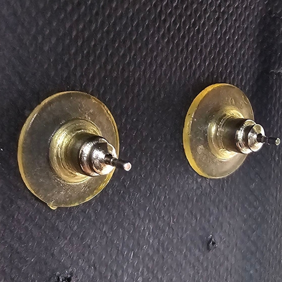 Brighton Silver Green Heart Infinity Beaded Art Deco Dangle Post Earrings - Picture 3 of 5